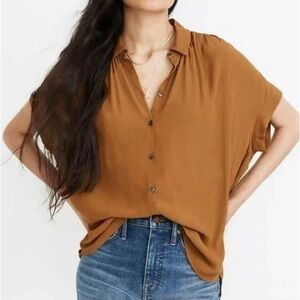 Madewell Mustard Button-Up Women's Top